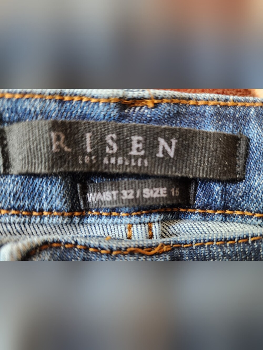 Risen High-Rise Distressed Skinny Jeans - Blue. Size 15/32. Like New Condition. - Picture 11 of 12